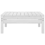 9 Piece Garden Lounge Set White Solid Pinewood - Extra Image