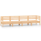 4 Piece Garden Lounge Set Solid Pinewood