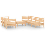8 Piece Garden Lounge Set Solid Pinewood