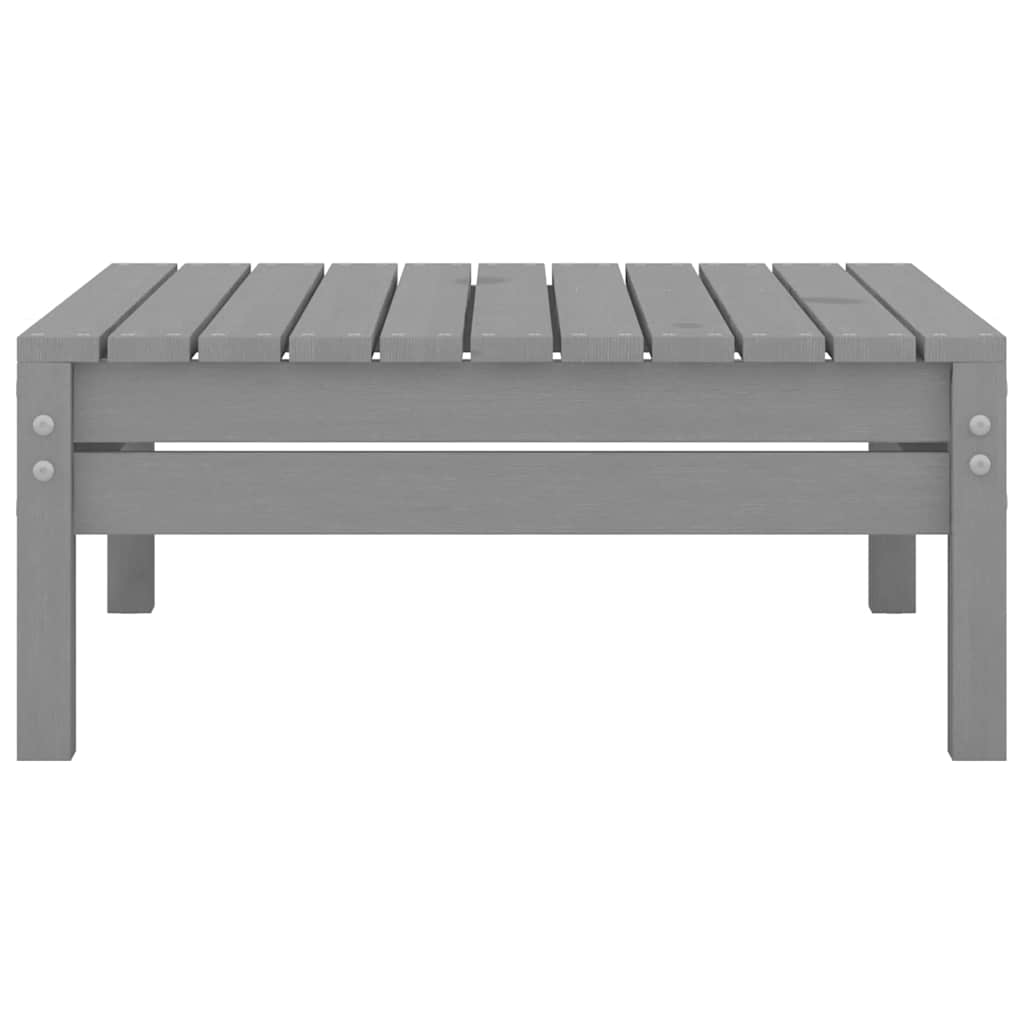 8 Piece Garden Lounge Set Grey Solid Pinewood
