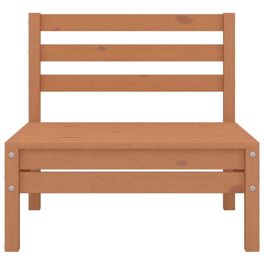 9 Piece Garden Lounge Set Honey Brown Solid Pinewood