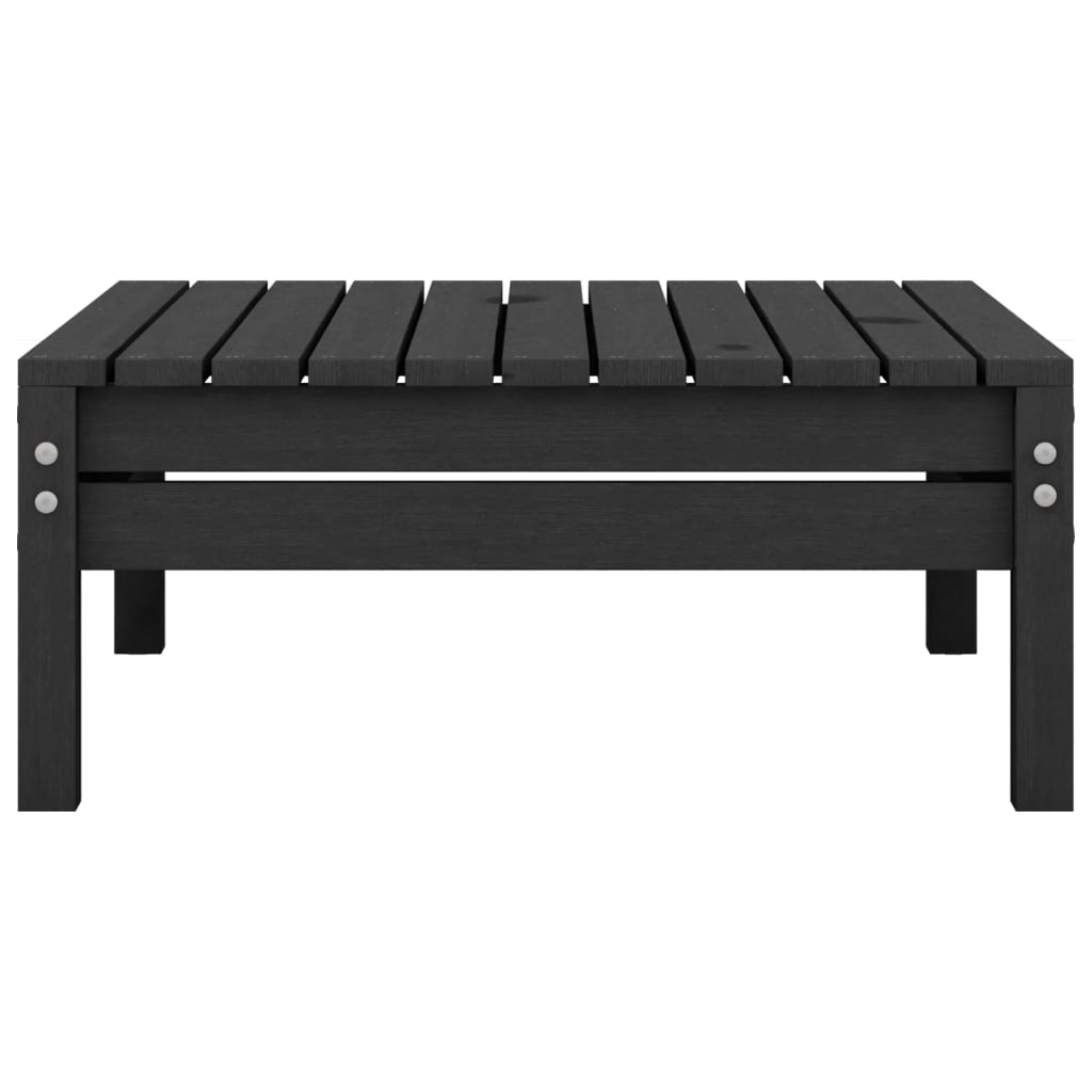 5 Piece Garden Lounge Set Black Solid Pinewood
