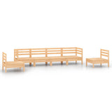 6 Piece Garden Lounge Set Solid Pinewood