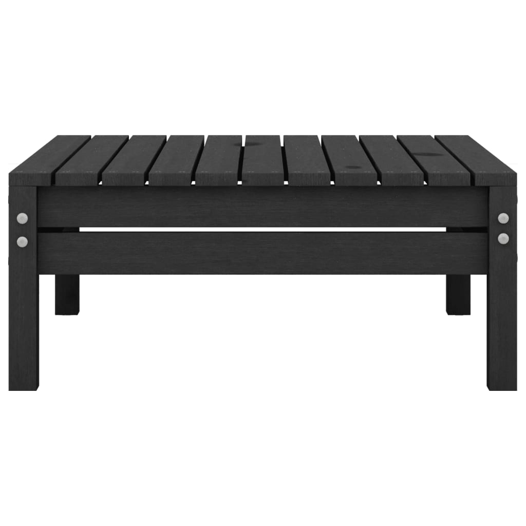 7 Piece Garden Lounge Set Black Solid Pinewood
