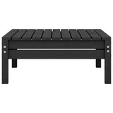 7 Piece Garden Lounge Set Black Solid Pinewood - Extra Image