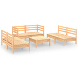 7 Piece Garden Lounge Set Solid Pinewood