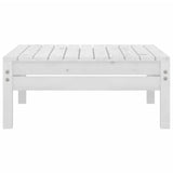 7 Piece Garden Lounge Set White Solid Pinewood - Extra Image