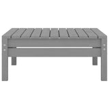 7 Piece Garden Lounge Set Grey Solid Pinewood