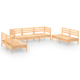 7 Piece Garden Lounge Set Solid Pinewood