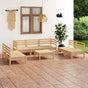 8 Piece Garden Lounge Set Solid Pinewood