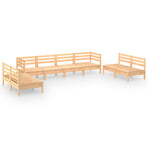 8 Piece Garden Lounge Set Solid Pinewood