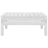 9 Piece Garden Lounge Set White Solid Pinewood - Extra Image