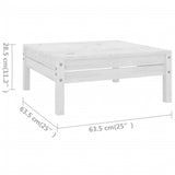 8 Piece Garden Lounge Set Solid Pinewood White