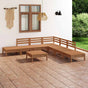 8 Piece Garden Lounge Set Solid Pinewood Honey Brown