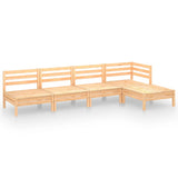 5 Piece Garden Lounge Set Solid Pinewood