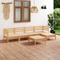 6 Piece Garden Lounge Set Solid Pinewood