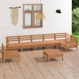 8 Piece Garden Lounge Set Solid Pinewood Honey Brown