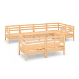 7 Piece Garden Lounge Set Solid Pinewood