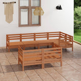 7 Piece Garden Lounge Set Solid Pinewood Honey Brown