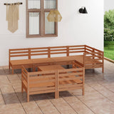 8 Piece Garden Lounge Set Solid Pinewood Honey Brown
