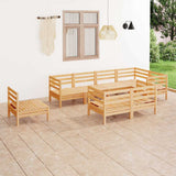 8 Piece Garden Lounge Set Solid Wood Pine