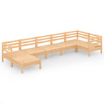 7 Piece Garden Lounge Set Solid Wood Pine