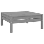 7 Piece Garden Lounge Set Solid Wood Pine Grey
