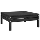 9 Piece Garden Lounge Set Solid Pinewood Black