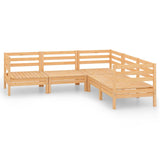 5 Piece Garden Lounge Set Solid Pinewood