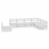 7 Piece Garden Lounge Set Solid Pinewood White