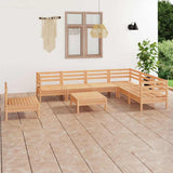 8 Piece Garden Lounge Set Solid Wood Pine