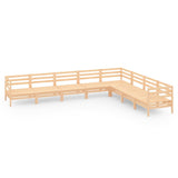 8 Piece Garden Lounge Set Solid Pinewood