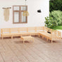 9 Piece Garden Lounge Set Solid Wood Pine
