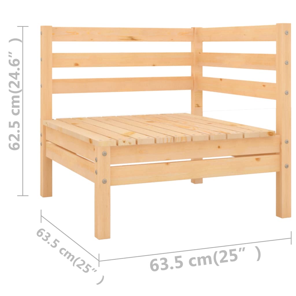 10 Piece Garden Lounge Set Solid Pinewood