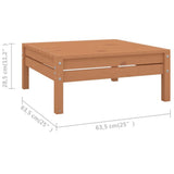 10 Piece Garden Lounge Set Solid Pinewood Honey Brown
