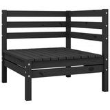 13 Piece Garden Lounge Set Solid Pinewood Black