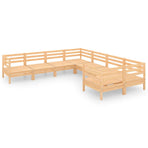 8 Piece Garden Lounge Set Solid Wood Pine