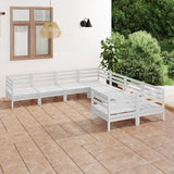 8 Piece Garden Lounge Set Solid Pinewood White
