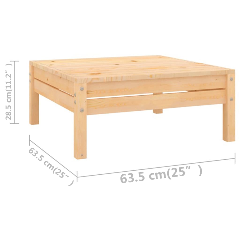 11 Piece Garden Lounge Set Solid Pinewood