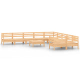 11 Piece Garden Lounge Set Solid Pinewood