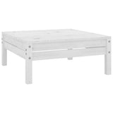 12 Piece Garden Lounge Set White Solid Pinewood