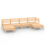 6 Piece Garden Lounge Set Solid Wood Pine