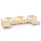 7 Piece Garden Lounge Set Solid Pinewood