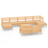 10 Piece Garden Lounge Set Solid Pinewood