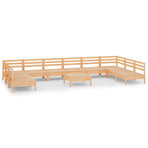 11 Piece Garden Lounge Set Solid Pinewood