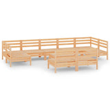 10 Piece Garden Lounge Set Solid Pinewood