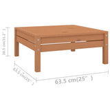 10 Piece Garden Lounge Set Honey Brown Solid Pinewood