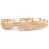 14 Piece Garden Lounge Set Solid Pinewood