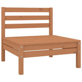 12 Piece Garden Lounge Set Honey Brown Solid Pinewood - Top-Down View