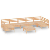 8 Piece Garden Lounge Set Solid Pinewood